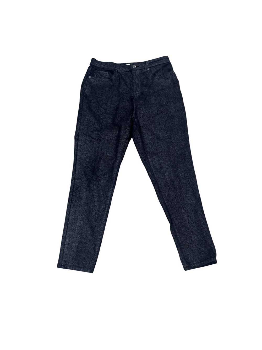 Loft Classic Black/Silver Glittery Straight Leg Jeans -